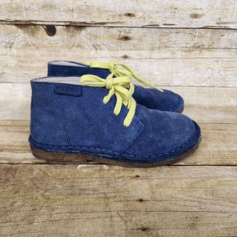 L.L. Bean Kids Sz 12 Blue Suede Chukka Ankle Boots Desert 283707